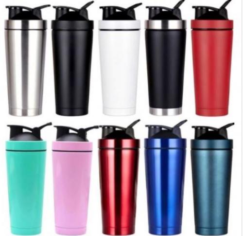 Branded Stainless Steel Protein Shakers 500ml